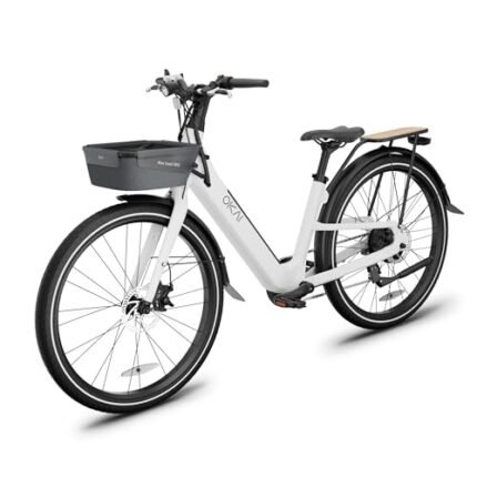 OKAI Stride Electric Bike, 25mph Power by 750W Motor, Removable Battery Up to 40 Miles, 7-Speed Drivetrain, 27.5" Tire, Electric Bike for Adults with 3 Pedal-Assist Levels, Bicycle for Women & Men.