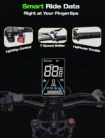 tifgalop Adult Electric Bike, 1000W Motor Maximum Speed 33MPH and 48V 18Ah Detachable Lithium Battery, Maximum Range 90km, 26 Inch Off-Road Tire Mountain Snow Beach Electric Bike. - Image 6