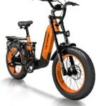 Electric Mountain Bike Electric Motorcycle-Sytle Bicycle for Adults Faster Charge 750W 48V 14AH Removable Battery 26MPH 20'' Mountain Ebike, 7 Speed Full Suspension Fork.