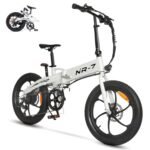 NR-7 20" Folding Electric Bike for Adults | Lightweight Foldable Electric Bicycle - Weighs Only 45lbs | 500W Brushless Motor | 40+ Mile Range | 21mph Speed - Class 2 Fat TIre Ebike.