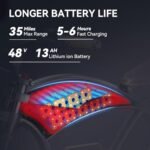 LET IT GO B10 Electric Bike for Adults, 20" Electric Mountain Bike, Off Road All Terrains E Bike, Electirc Bicyle 1000W 48V 13AH, 37 MPH & 35Miles. - Image 3