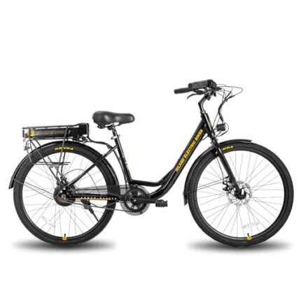 HILAND Electric Bike for Adults, 26” 500W Men Women Ebike with Throttle, Removable Battery, LCD Display, 20 MPH Ebikes Commuter Cruiser.