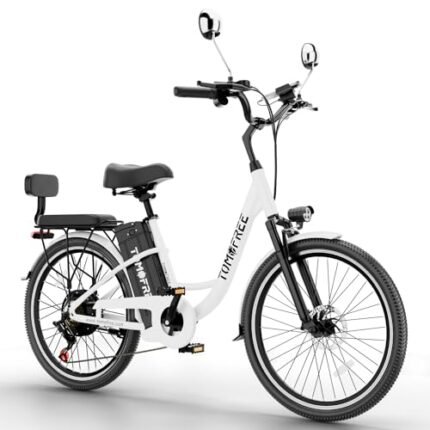Electric Bike For Adults, 500w Ebike, Ebikes For Adults Commuter 50 Miles, Adult Electric Bike 48v 20ah, Electric Bikes With Led Light, 24" Adult Electric Bicycles With 7-Speed And Dual Shock Absorber