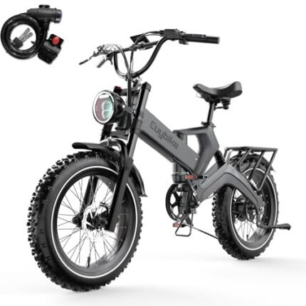 Foldable Electric Bike for Adults, 1500W Peak Motor Ebike with Removable 48V 25AH Battery, 20"x4.0" Fat Tires 35MPH Dirt Bike, 100Miles Adventurous Electric Mountain Bicycle for Snow Beach All-Terrain.