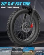 Electric Bike for Adult, 1000/1500W Motor 20 inch Fat Tire Ebike,Up to 30/33MPH & 50-70Miles,15/20AH Removable Battery, 7 Speed Gear Hydraulic Brakes Electric Motorcycle Bicycle. - Image 6