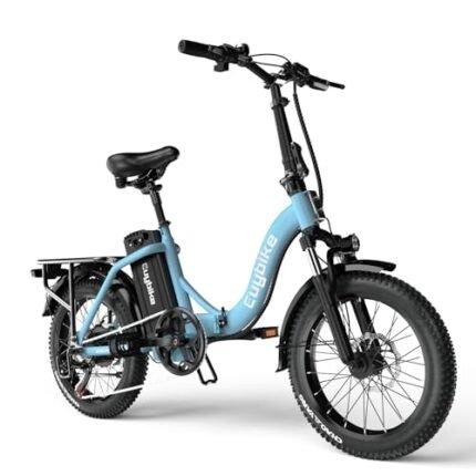 Folding Electric Bike for Adults with Peak 1000W Motor, 48V 15Ah Large Battery up to 30MPH 80 Miles, 20" Fat Tire All Terrain Ebike, Front Suspension 7-Speed Commuter E Bike, Step-Thru, UL Certified.