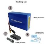 Electric Bike Battery 48V 52V 15AH 20AH Waterproof Lithium Ion Battery Electric Bike Battery fit for 1000W 750W 500W Bike Motor, with Charger, BMS Protection Plate (48V 20AH). - Image 4
