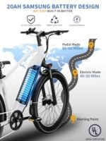 Electric Bike for Adults 1300W Peak, 48V 20AH/35AH/45AH Battery, 28MPH 80-180Miles Range 27.5'' Step-Thru/Step-Over Ebikes for Adults with Torque Sensor,Hydraulic Brake,Anti-Theft, APP & UL. - Image 4