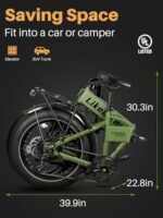 Cityfun Folding Electric Bike Adults,500W Motor (Peak 720W) Ebike with 20" x 4.0" Fat Tire,48V 10.4Ah Removable Battery Hidden,Electric Mountain Bike,UL 2849 Certified,Commuting E-Bike,7-Speed. - Image 6