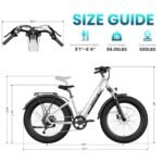 Electric Bike for Adults,Fat Tire Electric Bike,Commuter Ebike,Peak 1300W,48V 15Ah Removable Battery, 60Miles Range 28Mph 7-Speed Gear,Beach Electric Bike for Women. - Image 4