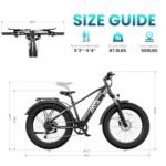 Electric Bike for Adults,Fat Tire Electric Bike,Mountain Ebike,Commuter Ebike,Peak 1300W,48V 15Ah Removable Battery, 60Miles Range 28Mph,7-Speed Gear Beach Electric Bike. - Image 5