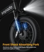 Folding Electric Bike for Adults, 2000W Peak Motor 20inch Fat tire Foldable Ebike, 48V 17.5Ah(840Wh) Battery, 35Mph top speed,70 Miles PAS Range,Folding Dirt Electric Bike for Adult Commuting,Off Road. - Image 5