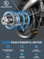 Electric Bike for Adults 1200W Peak Motor 30MPH 60 Miles 48V 15AH (720WH) Battery Folding Electric Bike 20 Inch Fat Tire Ebike Foldable Ebikes for Adults Electric Bicycle with UL 2849 Certified. - Image 2