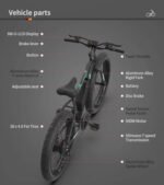 aostirmotor 500W Electric Bike for Adults 26"×4" Fat Tire Electric Bike 36V 13AH Removable Lithium Battery Adult Electric Bicycles, 28MPH E Bike for Adults, Shimano 7 Speed Electric Mountain Bike. - Image 5