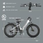 Likebike Electric Mountain Bike,26" Fat Tire Electric Bike for Adults Peak 720W, 48V 13Ah Battery,UL 2849 Certified,Step Thru Ebike,Off Road E-bike 25MPH 7-Speed and Front Suspension Electric bicycles. - Image 7