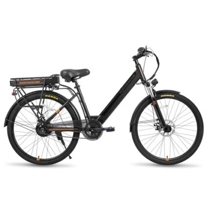 HILAND Electric Bikes for Men Women, 26 Inch Ebikes for Adults 350/500W, Front Suspension, 36V Portable Lithium Battery, 20 MPH, Up to 50 Miles, Bicycle Electric Commuter Cruiser.