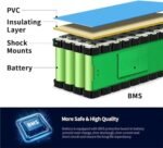 52v 22Ah Lithium Ion Battery Pack,52v Lithium Ion Battery,Built-in 30A BMS,with T Plug and Capacity Indicator,for 250-1200w Electric Bicycle Scooter. - Image 4