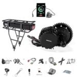 Bafang 1000W Mid Drive Kit with Battery,Bafang BBSHD BBS03 Ebike Conversion Kit,48V/52V 8Fun Electric Bike Conversion Kit for Moutain Road Bike(C18,Rear Rack Battery 48V17.5AH).