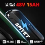 EB26 Electric Bike for Adults 1000W/peak 1500W Electric Bicycle 48V 15AH Battery Electric Bike 26" Fat Tire Mountain 31mph Shimano 7 Speed Gears Dual Shock Absorber Electric Bike (Green). - Image 3