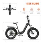 SISIGAD Folding Electric Bike,Foldable Ebike,20"x 4" Fat Tire Ebike,500w Motor Peak 1000w,48V 15Ah Removable Battery,40Miles Range 25Mph,7-Speed Gear,City Ebike for Men Women. - Image 3