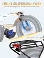 Electric Bike for Adults 1200/1400W Peak, 30/28MPH 60 Miles,720WH Battery 20x 4.0 Fat Tire Folding Ebikes for Adults Foldable with APP/Anti-Theft Alarm/BAFANG Motor/Hydraulic Brakes & UL 2849. - Image 6