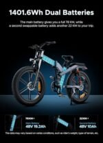 ENGWE X26 Fat Tire Electric Bike, 1200W(Peak) Motor Ebike for Adults,95 Miles 31MPH 26'' Mountain Ebike，48V19.2A(29.2Ah-Dual Battery Option),All Terrain. - Image 3