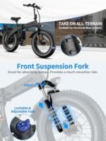 Electric Bike for Adults 1200/1400W Peak, 28/30MPH 60 Miles, 720WH Battery 20'' x 4.0 Fat Tire Folding Ebikes for Adults, with APP/Anti-Theft Alarm/NFC/BAFANG Motor/Hydraulic Brakes & UL 2849. - Image 5