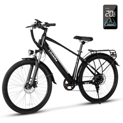 Seeker 26" Electric Bike for Adults with Peak 500W Brushless Motor, 35Miles 324WH Removable Battery 20MPH Commuting Electric Mountain Bike, UL 2849 Certified, Front Fork Suspension.