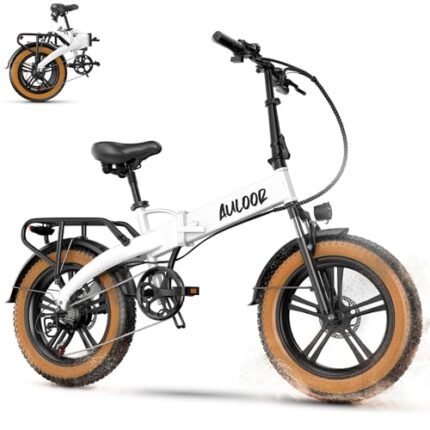 Folding Electric Bike for Adults, 750W Motor(1000W Peak),30MPH, 60Mile,48V 12.8AH/15AH/20AH Battery,20" Fat Tire Foldable Electric Bicycle,Commuter Beach Snow E-Bikes,7-Speed….