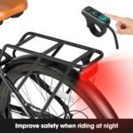 HILAND Electric Bikes for Women Men, City Commuter Ebike for Adults Electric Bicycle, 26 inch 350W 20MPH Motor, 480Wh 10Ah Battery, 7 Speed, Black White. - Image 6