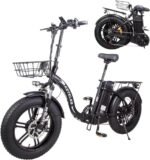 Folding Electric Bike 20'' Fat Tire Ebike for Adult, 2000W 32MPH Electric Bicycle with 48V 23AH 1104WH Removable Battery 7 Speed City Bike.