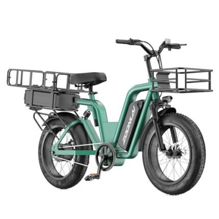 Electric Ebikes for Adults with 48V 30Ah Dual Batteries, Cargo Electric Bike for Adults with 750W Brushless Motor, Electric Bicycles for Men, Women, Commuter, Travel, Outdoor, Camping