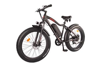 DJ Fat Bike 750W 48V 13Ah Power Electric Bicycle, Matte Black, LED Bike Light, Suspension Fork and Shimano Gear.