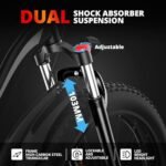 EB26 Electric Bike for Adults Peak 1500W Electric Bicycle 48V 15AH (720WH) Battery Electric Bike 26" Fat Tire Mountain 28mph 7 Speed Gears Dual Shock Absorber Electric Bike. - Image 4