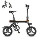 Jasion EB3 Electric Bike for Adults 21mph Folding Adults Electric Bicycles, 350W Brushless Motor, 36V 7.5Ah Battery, Center Suspension, 3 Levels Assist, 14" Foldable ebike for Adults and Teens.