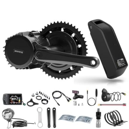 BAFANG 1000W Mid Drive Kit 52V BBSHD 68MM Ebike Conversion Motor Kit, Electric Bike M615 Optional 500C DM03 P860C C18-9 B02N T1 Display with 52V 20Ah Yingwu Battery.