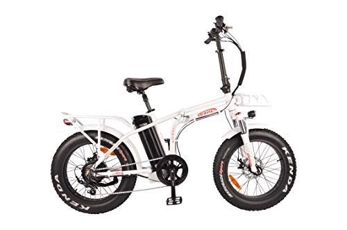 Version 1.0.0 DJ Folding Bike 750W 48V 13Ah Power Electric Bicycle, Pearl White, LED Bike Light, Suspension Fork and Shimano Gear. - Image 2