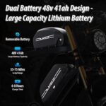 1500W Electric Bike for Adults, 48V 41Ah Dual Battery Moped Style Ebike, 20 * 4.0" Fat Tire & 31 MPH Max Speed, 7 Speed Gearing 75 Miles All-Terrain E Bike for Mountains, Snow, Sand, Road. - Image 3