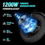 Electric Bike for Adults Q20, 2000/1500W, 37/30MPH,52V 40AH,48V/20AH E-Bike,30-180 Miles Electric Motorcycle, 20" Fat Tire Dirt Bike, UL2849 All Terrain for Mountains, Snow, Sand, Road. - Image 3