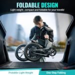 TST Foldable Electric Bike for Adults, Small Electric Bicycle 500W Peak Motor, Commuter Ebike 18MPH, Max 18 Miles Range, 14" Pneumatic Tires Portable Electric Bike with Smart LED Screen. - Image 5