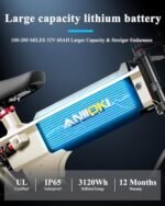ANIIOKI A8 PRO MAX eBike,Electric Bike,48/52V 60Ah Electric Commuting Bike,200Miles Long Range, Peak 1400W/1600W/3500W Power Ebike, Electric Bike for Adults. - Image 3