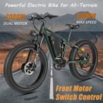 Electric Bike for Adults, Nexusrider Su7 2000W Dual Motor Electric Bicycle, 7 Speed 35MPH MTB, 48V 22.4AH 26 in Fat Tire Ebike with Full Suspension, 90 Miles Single & Dual Drive Switching. - Image 6