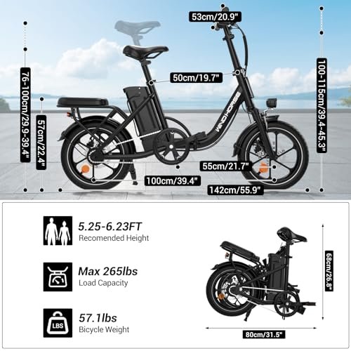 Version 1.0.0 16" Folding Electric Bike Adults, Peak 630W Adult Electric Bicycles, Up to 25 MPH and 35 Miles Foldable Ebikes, Electric Bike for Teens with 36V 8Ah Removable Battery, Dual Disk Brake. - Image 5