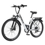 Electric Mountain Bike for Adults 26" Step-Thru/Over Commuting Ebike for Men Women with Peak Power 540w, 360Wh Built-in Battery, LCD Display, 7 Gears & Front Shock Absorber.