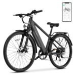 TST Electric Bike for Adults,Electric Bicycle 23MPH,26" Tire,Peak 800W Motor,Range 40 Miles,7-Speed,Commuter Electric Bike with 480Wh Removable Battery Built in,LCD,Suspension Fork,Smart App.