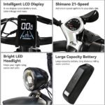 LUNYEE 2000W Electric Bike with 20Ah Removable Battery 26"×4“Fat Tire Ebike for Adults 35MPH 80/100Miles Electric Bicycles with Shi-Mano 21 Speed Lockable Front Sespension Hydraulic. - Image 2