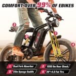 E2 Electric Bike for Adults,750W Ebike with 48V13Ah Removable Battery,All-Terrain 20" Fat Tire Electric Bikes Up to 28MPH & 46.6Miles,Full Suspension,Cruise Control,UL Certified,Moped E-Bike. - Image 5