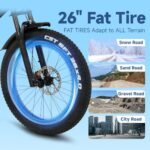 Electric Bike for Adults,1000W,52V 23Ah Removable Battery,32MPH,Range 75 Miles,26-inch Fat Tire Electric Bike Off-Road Snow Beach Electric Mountain Bike,Dual Suspension. - Image 5