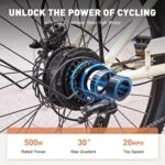 Viribus Electric Bike for Women, 500W (Peak 750W) 48V 13AH City Ebikes for Adults with Basket, Rack, Suspension, Aluminum Frame, Cruiser Commuter E Bike for Women, Step Through Electric Bike. - Image 3