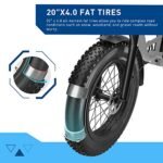Hiboy EX6 Electric Bike for Adults with 960W Peak Motor, 25mph Max Speed, 720WH Removable Battery Ebike, 20" Electric Bicycle with Shimano 7 Speed and Front Suspension. - Image 4